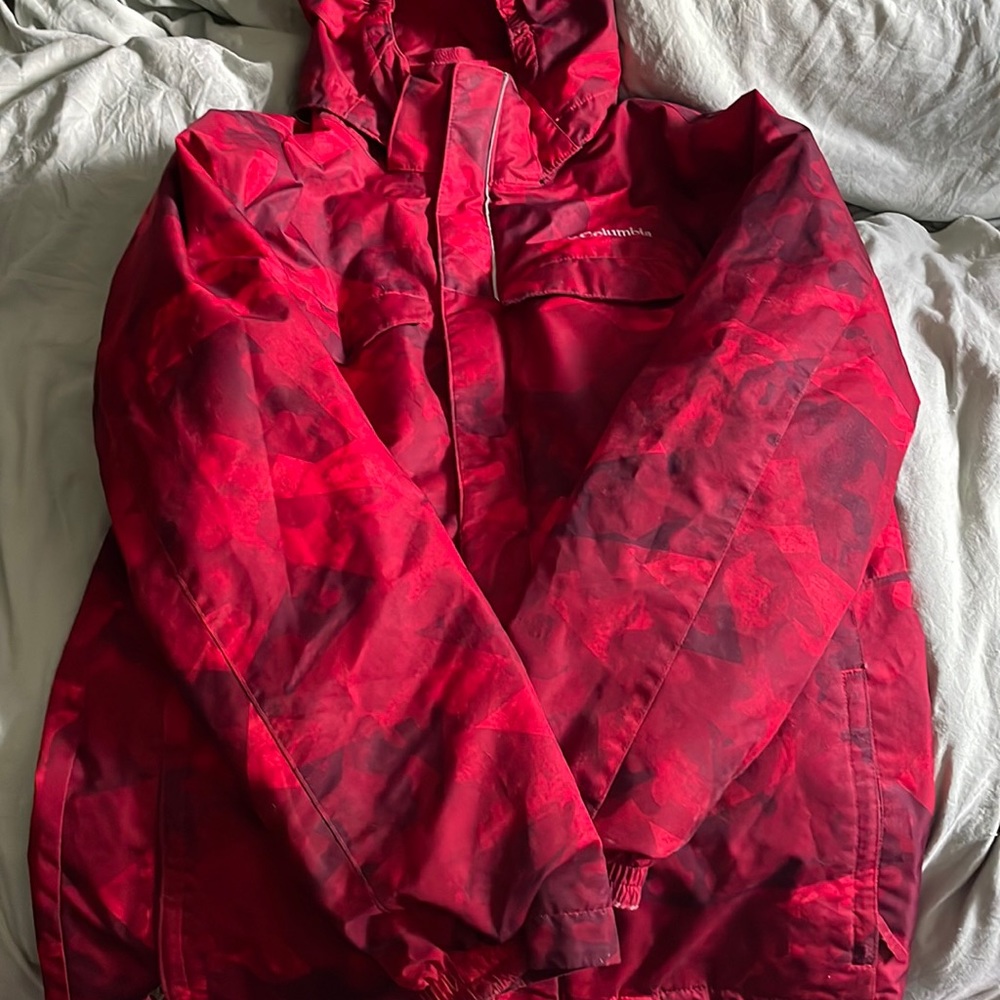 Boys red large winter coat / removable inside jacket